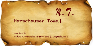 Marschauser Tomaj névjegykártya